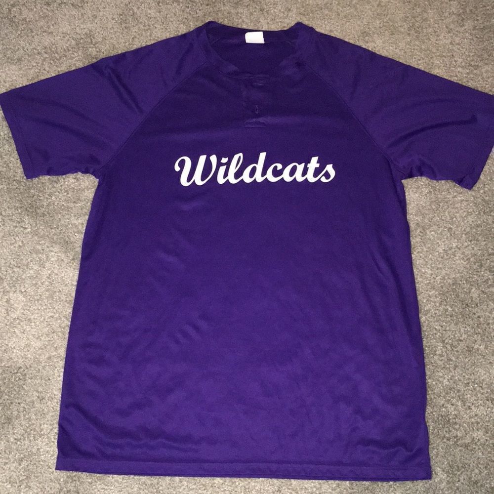Kansas State Northwestern Wildcats #25 purple Baseball Practice jersey shirt L